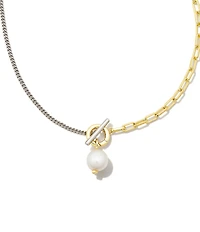 Kendra Scott Leighton Pearl Charm Chain Necklace
