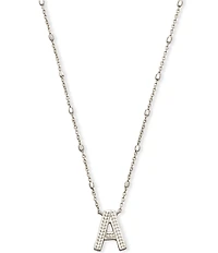Kendra Scott Letter Initial Pendant Necklace In Silver