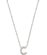 Kendra Scott Letter Initial Pendant Necklace In Silver