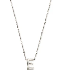 Kendra Scott Letter Initial Pendant Necklace In Silver