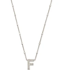Kendra Scott Letter Initial Pendant Necklace In Silver