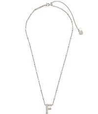 Kendra Scott Letter Initial Pendant Necklace In Silver
