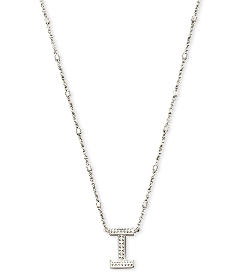 Kendra Scott Letter Initial Pendant Necklace In Silver