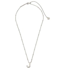 Kendra Scott Letter Initial Pendant Necklace In Silver