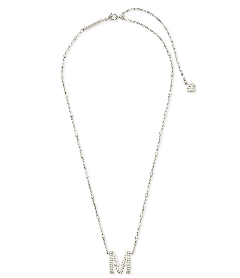 Kendra Scott Letter Initial Pendant Necklace In Silver