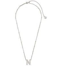 Kendra Scott Letter Initial Pendant Necklace In Silver