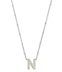 Kendra Scott Letter Initial Pendant Necklace In Silver