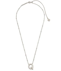 Kendra Scott Letter Initial Pendant Necklace In Silver