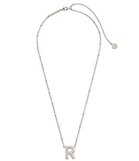 Kendra Scott Letter Initial Pendant Necklace In Silver