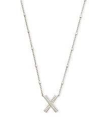 Kendra Scott Letter Initial Pendant Necklace In Silver