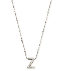 Kendra Scott Letter Initial Pendant Necklace In Silver