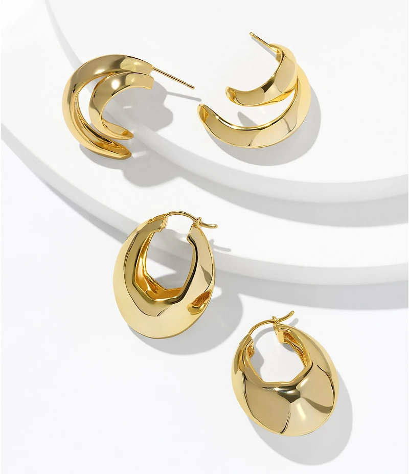 Kendra Scott Liana Sculptural Puffy Hoop Earrings
