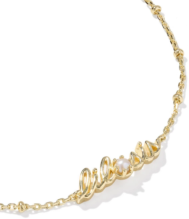 Kendra Scott Lil Sis Freshwater Pearl Delicate Line Bracelet