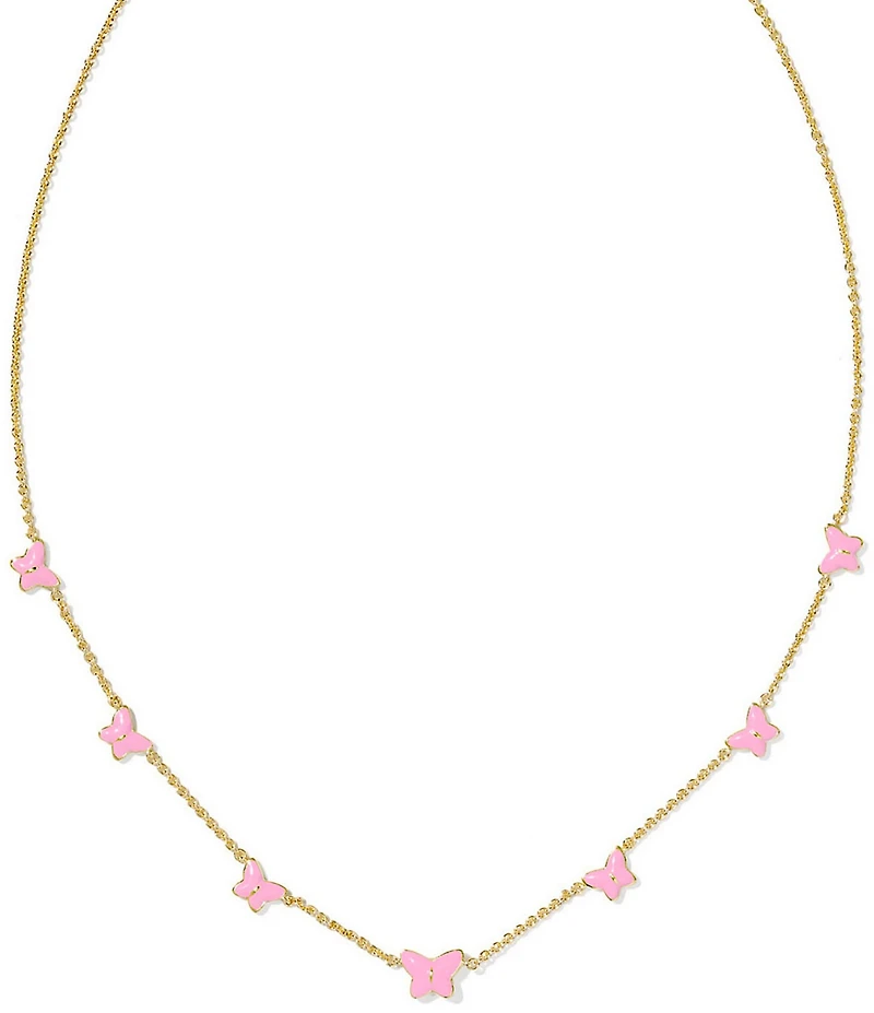 Kendra Scott Lillia Butterfly Enamel Strand Collar Necklace