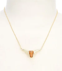 Kendra Scott Game Day Longhorn Short Pendant Necklace