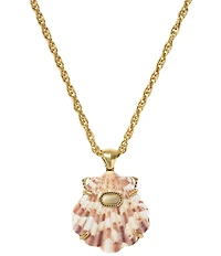 Kendra Scott Lucia Shell Short Pendant Chain Necklace
