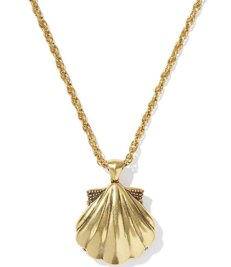 Kendra Scott Lucia Shell Short Pendant Chain Necklace