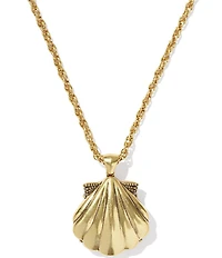 Kendra Scott Lucia Shell Short Pendant Chain Necklace