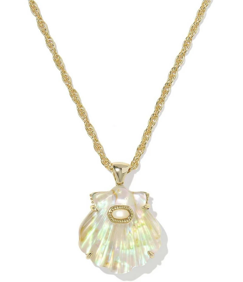 Kendra Scott Lucia Shell Short Pendant Necklace