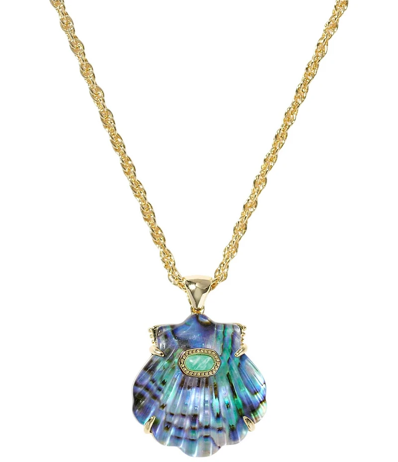 Kendra Scott Lucia Shell Short Pendant Necklace