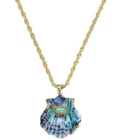 Kendra Scott Lucia Shell Short Pendant Necklace