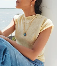 Kendra Scott Lucia Shell Short Pendant Necklace