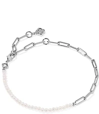 Kendra Scott Markie Freshwater Pearl Half Chain Line Bracelet