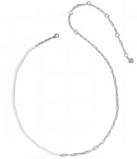 Kendra Scott Markie Freshwater Pearl Half Chain Necklace