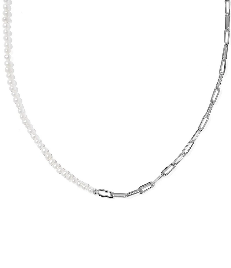Kendra Scott Markie Freshwater Pearl Half Chain Necklace