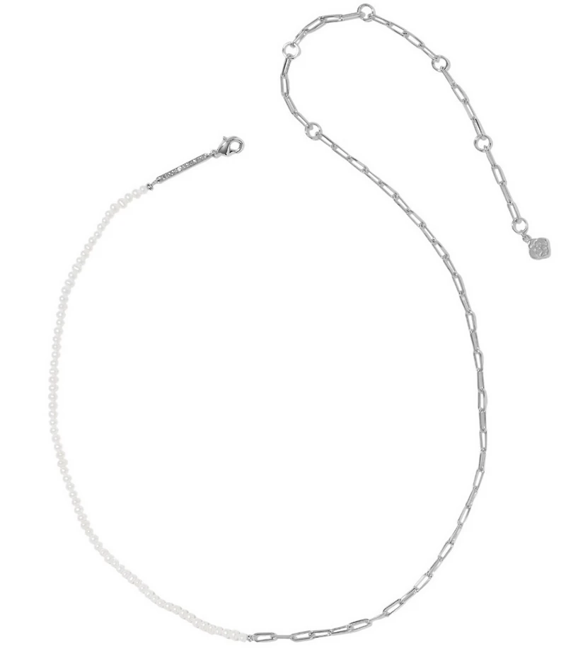 Kendra Scott Markie Freshwater Pearl Half Chain Necklace