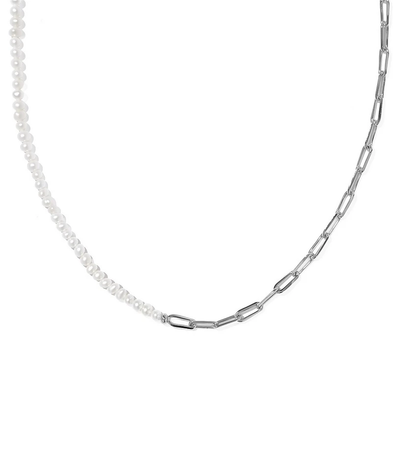 Kendra Scott Markie Freshwater Pearl Half Chain Necklace