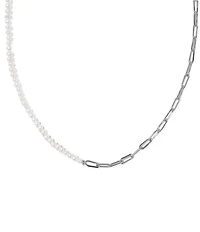 Kendra Scott Markie Freshwater Pearl Half Chain Necklace