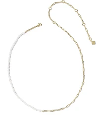 Kendra Scott Markie Freshwater Pearl Half Chain Necklace