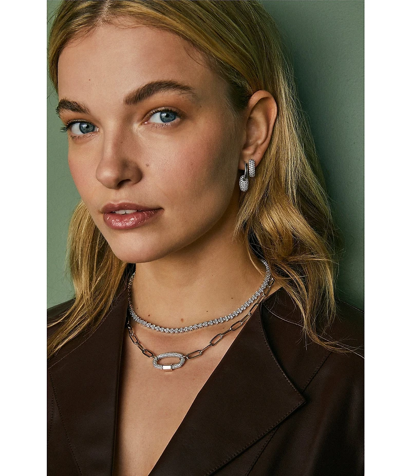 Kendra Scott Mikki Pave Huggie Crystal Hoop Earrings