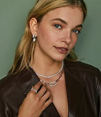 Kendra Scott Mikki Pave Huggie Crystal Hoop Earrings