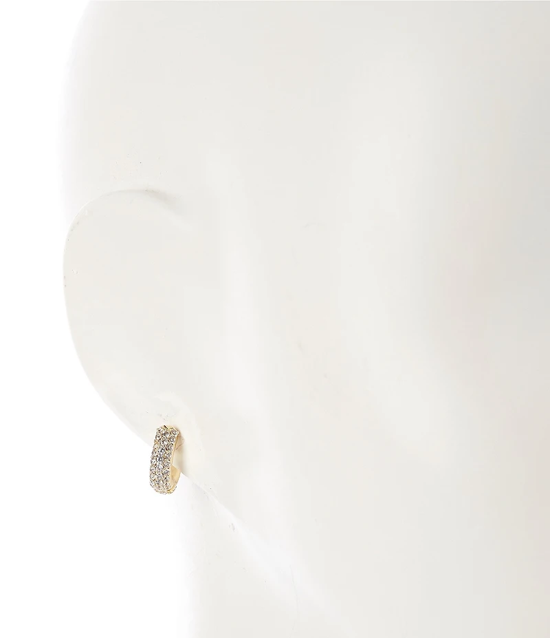 Kendra Scott Mikki Pave Huggie Crystal Hoop Earrings