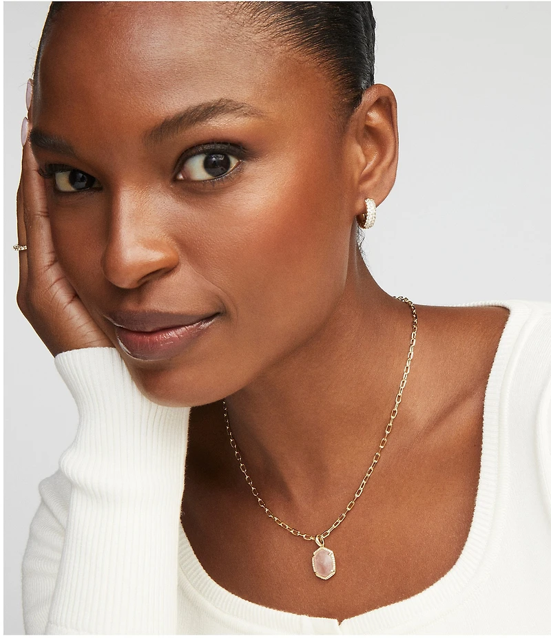 Kendra Scott Mikki Pave Huggie Crystal Hoop Earrings
