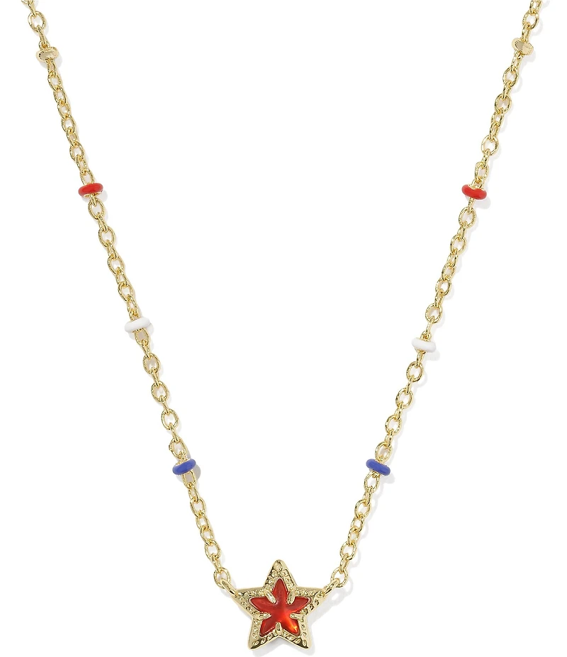 Kendra Scott Mini Cassidy Star Americana Short Pendant Necklace