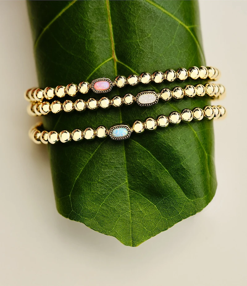Kendra Scott Mini Elaina Beaded Drusy Stretch Bracelet