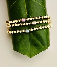 Kendra Scott Mini Elaina Beaded Drusy Stretch Bracelet