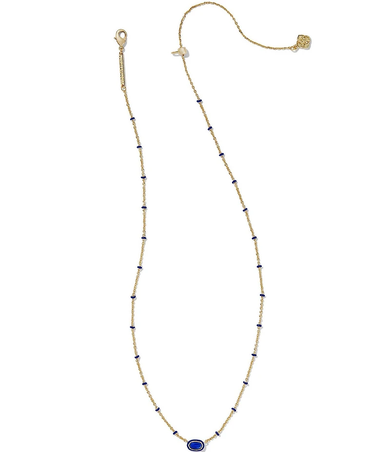 Kendra Scott Mini Elisa Enamel Framed Short Pendant Necklace