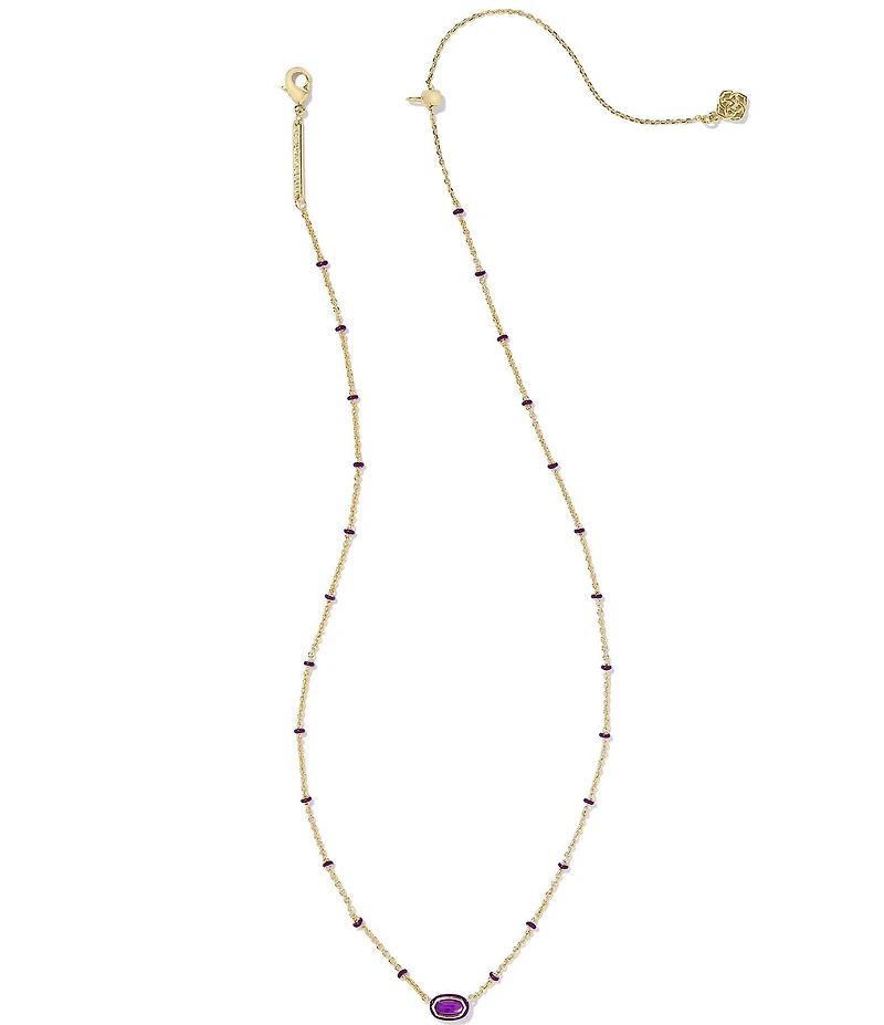 Kendra Scott Mini Elisa Enamel Framed Short Pendant Necklace