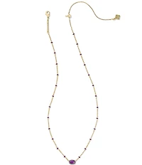 Kendra Scott Mini Elisa Enamel Framed Short Pendant Necklace