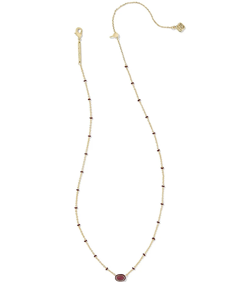 Kendra Scott Mini Elisa Enamel Framed Short Pendant Necklace
