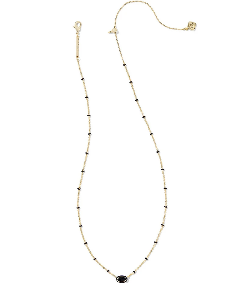 Kendra Scott Mini Elisa Enamel Framed Short Pendant Necklace