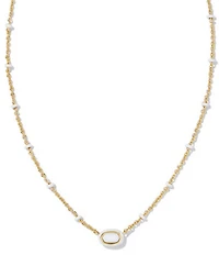 Kendra Scott Mini Elisa Enamel Framed Short Pendant Necklace