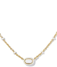 Kendra Scott Mini Elisa Enamel Framed Short Pendant Necklace