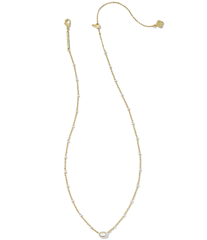 Kendra Scott Mini Elisa Enamel Framed Short Pendant Necklace