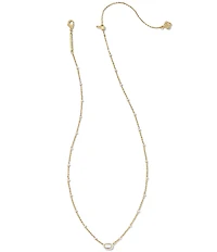 Kendra Scott Mini Elisa Enamel Framed Short Pendant Necklace