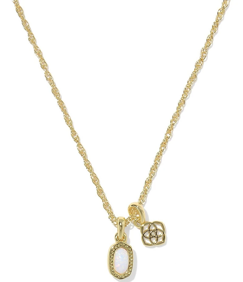 Kendra Scott Mini Elisa Opal Short Pendant Necklace